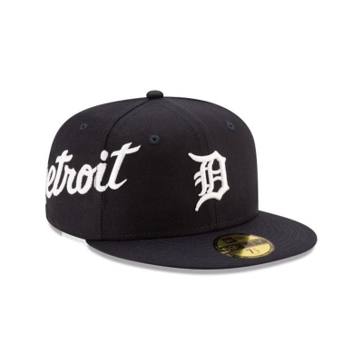 Sapca New Era Detroit Tigers MLB Slant 59FIFTY Fitted - Albastri